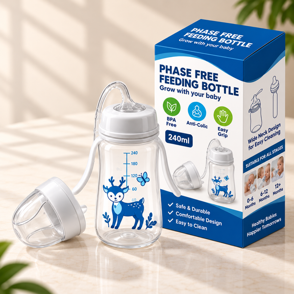 Baby Feeding Bottle with Weighted Straw